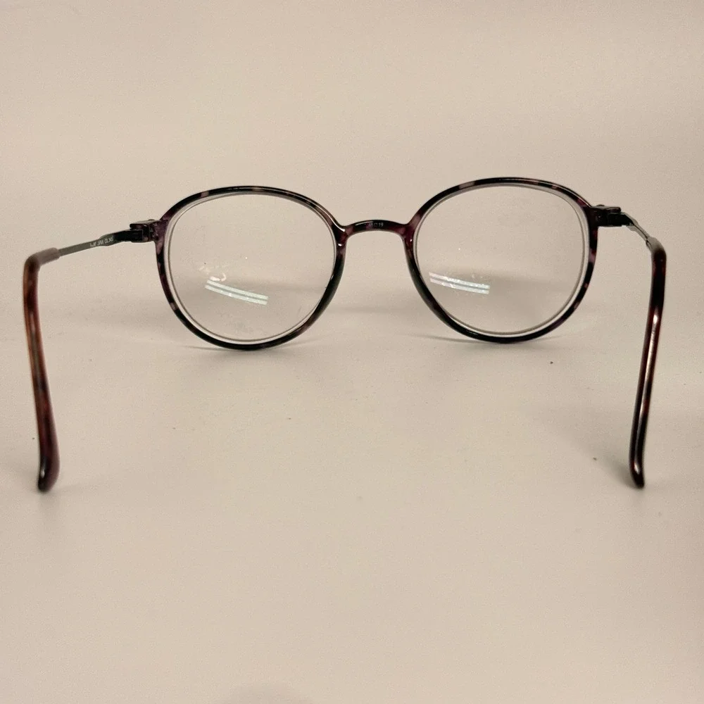 Blue Bay Olimpia Eyeglasses Purple Tortoise Round Frame Japan 3403‎ 45-19